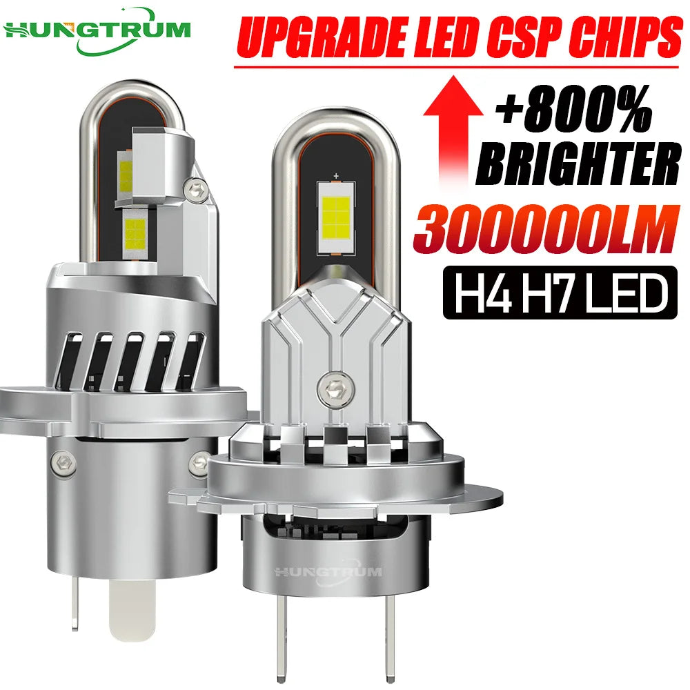 H7 H4 LED Headlight Bulbs 300000LM Upgrade CSP Chips Spotlight Led Lights for Car 6000K Di