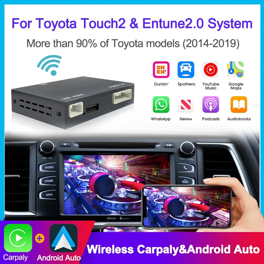 Wireless Carplay Android Auto For Toyota Touch2/Entune2.0 system For TOYOTA Corolla Camry