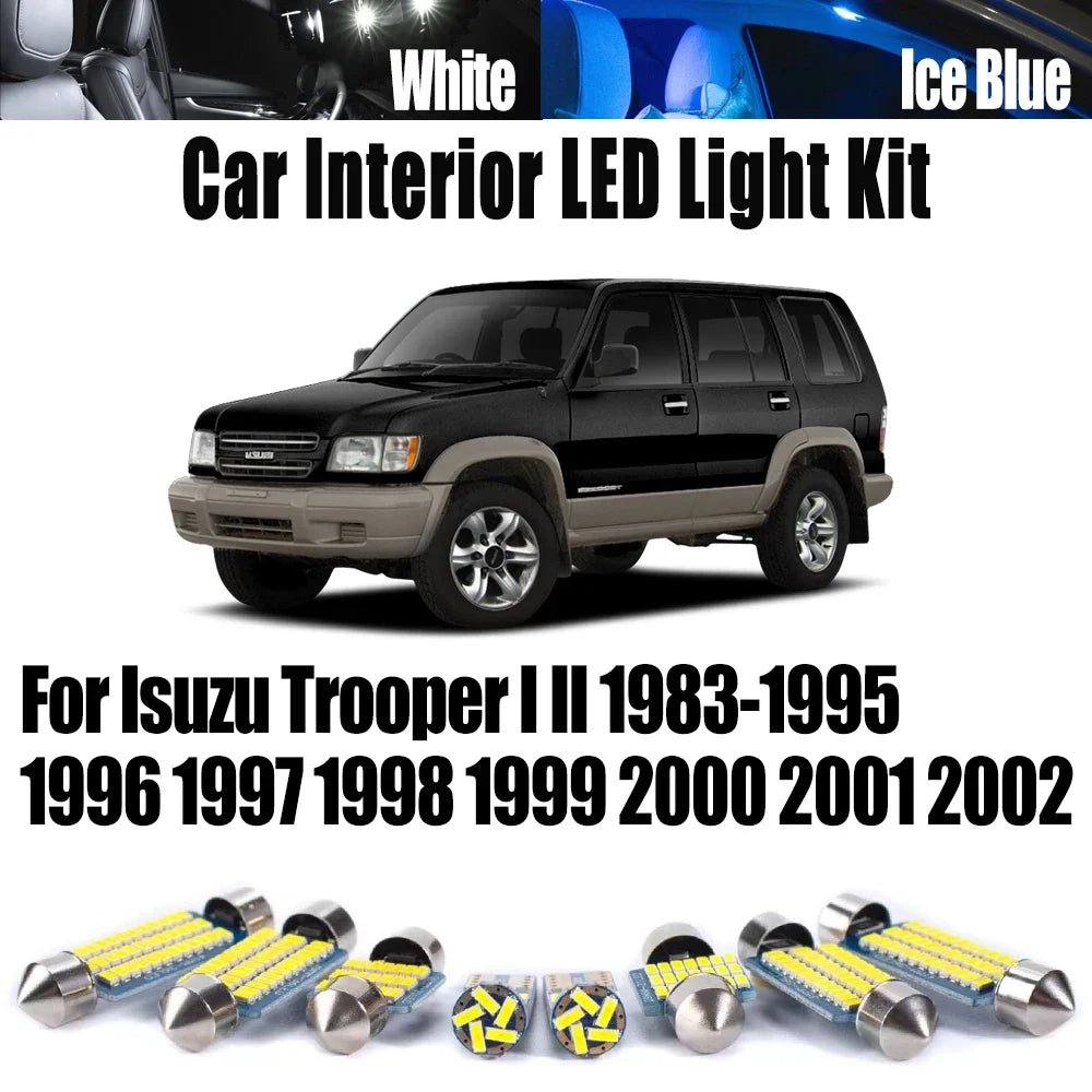 LED Interior Light Kit for Isuzu Trooper I II 1983-1997 - Canbus Dome Map Door Trunk Bulbs | AUTOKITSHOP