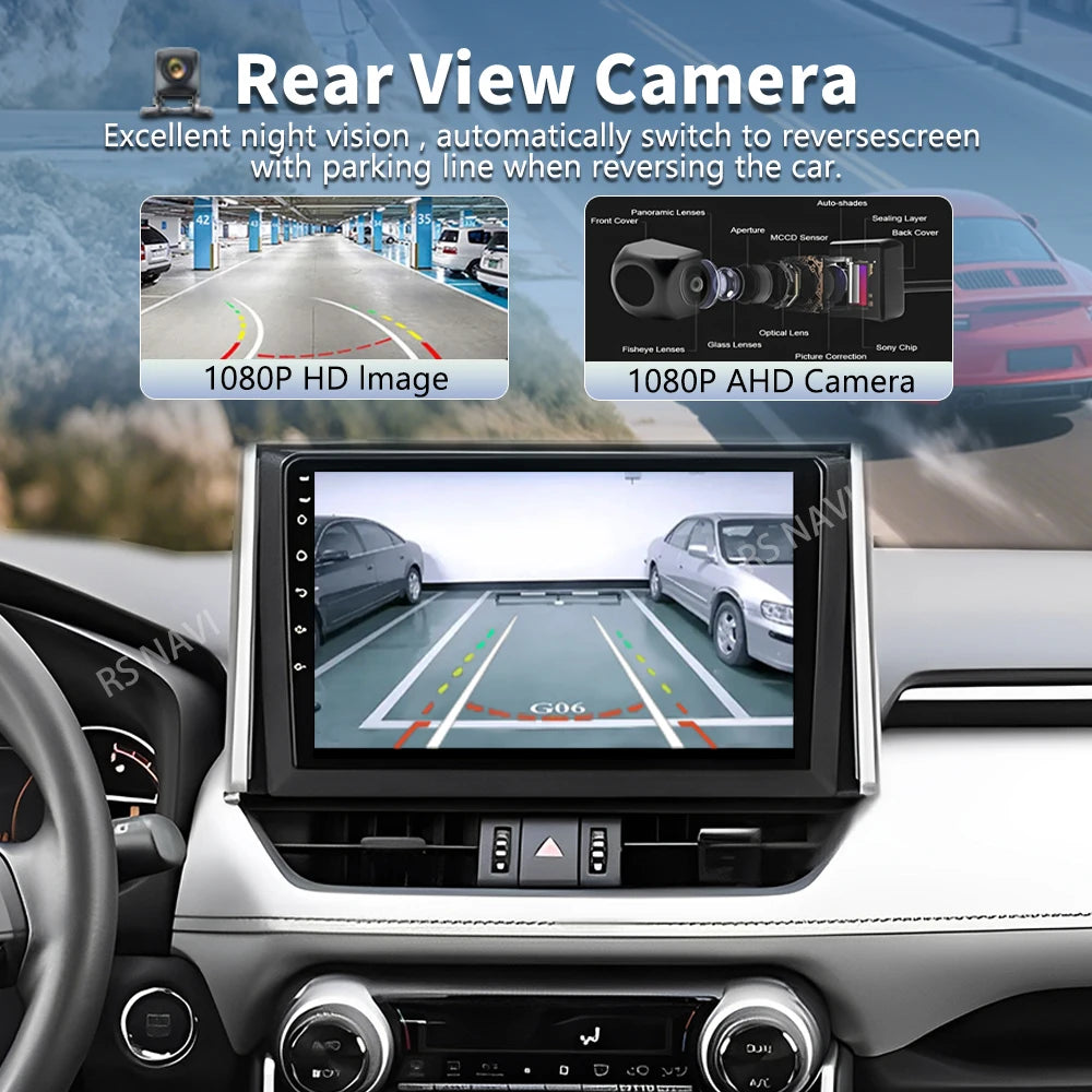Android 16 For Toyota RAV4 5 XA50 2018 - 2023 2K QLED Android Car Radio Multimedia Video P