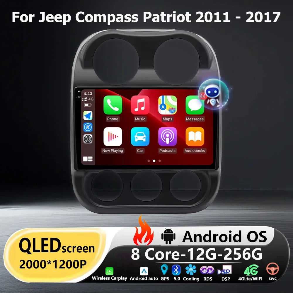 10'' Car Radio GPS Navigation for Jeep Compass Patriot 2011-2017 | AUTOKITSHOP