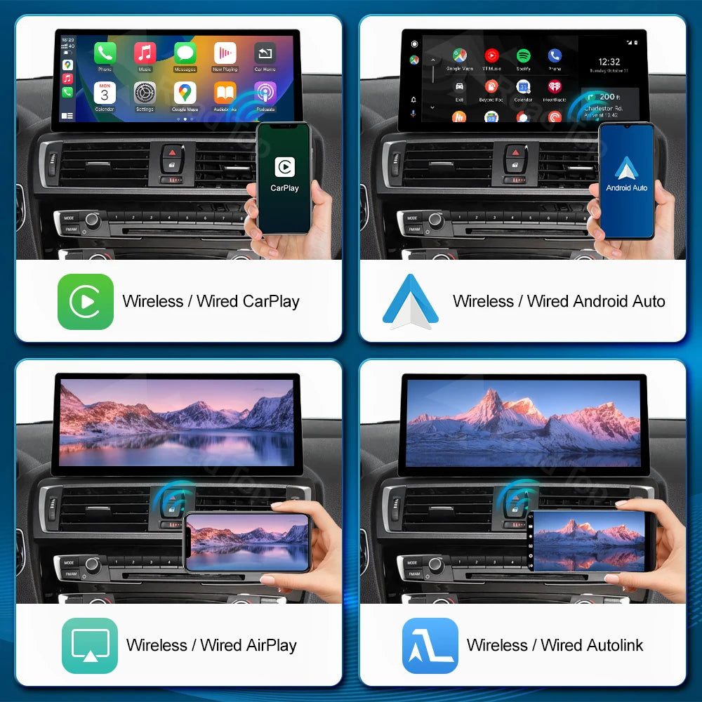 12.3" Ultra Thin Linux Screen For BMW 1 2 Series F20 F21 F22 F23 F45 Wireless CarPlay Andr | AUTOKITSHOP