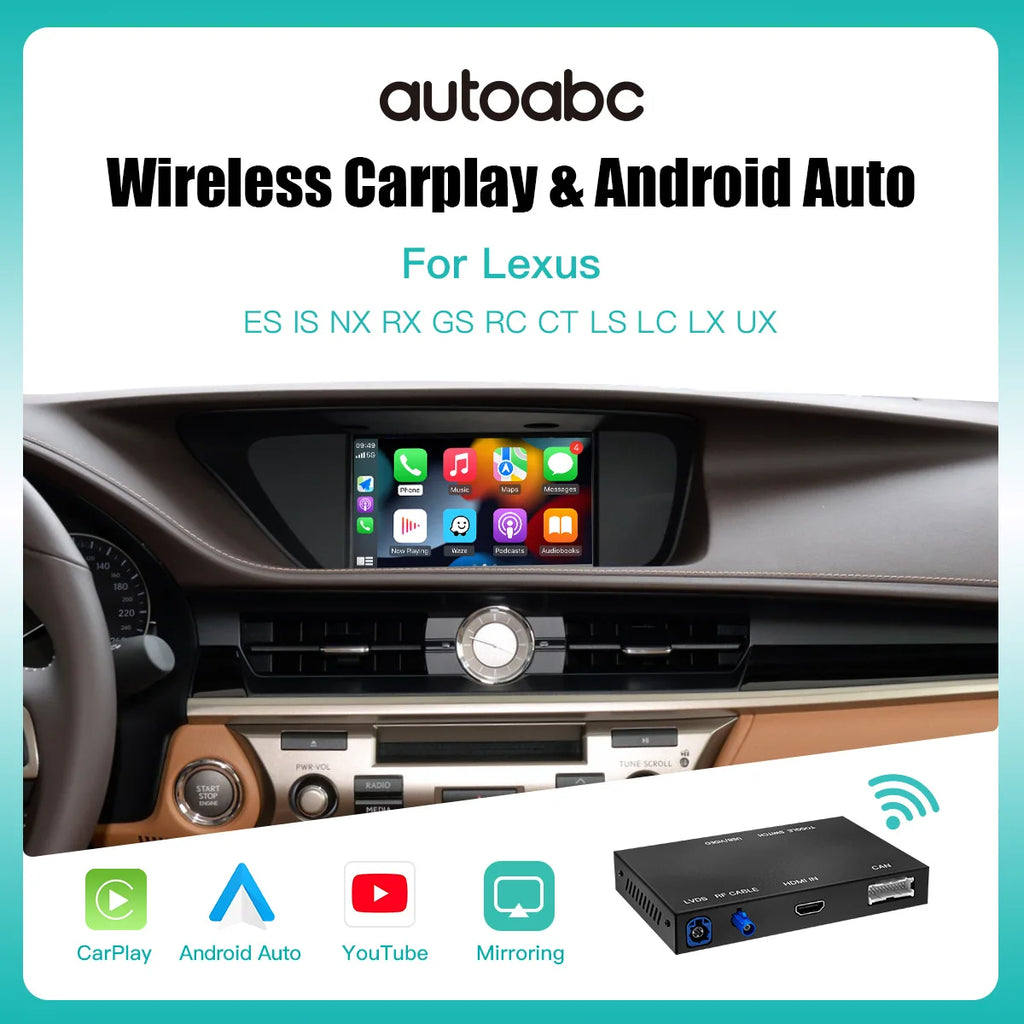 AUTOABC Wireless Carplay For LEXUS 2014-2019 CT ES GS IS LC LS LX NX RC RX UX Android Auto | AUTOKITSHOP