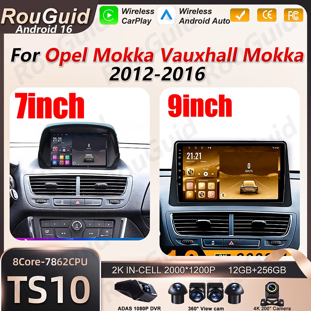 Car Stereo Android 16 Radio For Opel Mokka Vauxhall Mokka 2012 2013 2014 2015 2016 Carplay | AUTOKITSHOP