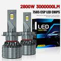 H7 LED 3000000LM Headlights Canbus 6000K H1 H4 H11 9012 HIR2 H8 H9 9005 9006 HB3 HB4 High