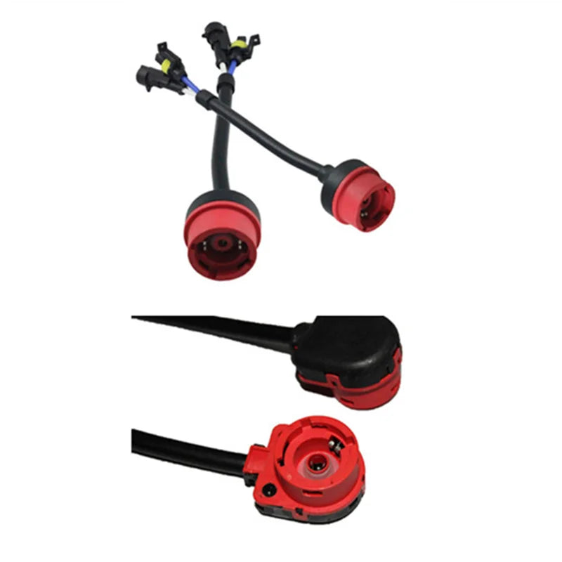Rockeybright 2pcs D2S D2R D4S cable converter wire harness hid d2s AMP bulb socket holder