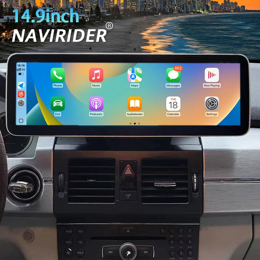 For Mercedes Benz GLK 280 260 GLK300 350 X204 2009-2015 14.9inch Car Radio Androidc Multim