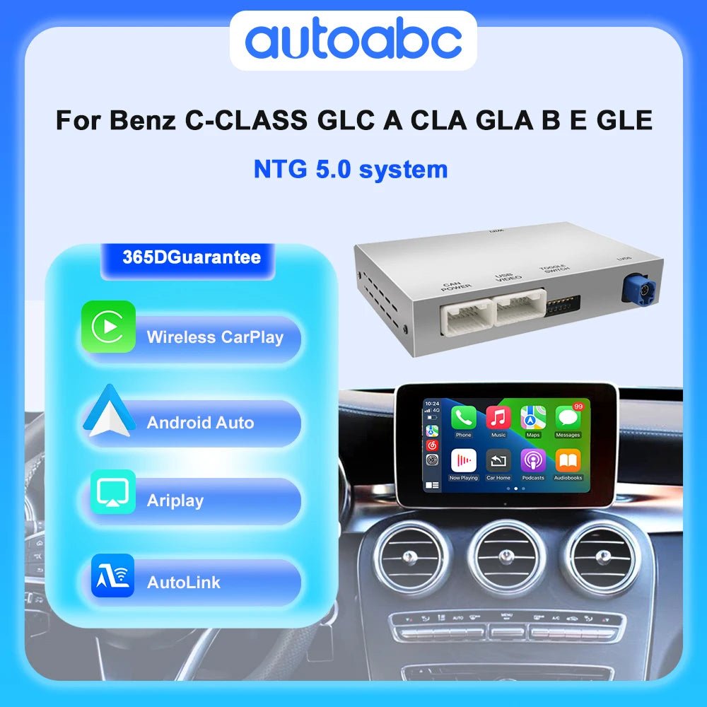 For Benz For C GLC W205 A CLA GLA B E GLE CLS NTG 5.0 system Wireless CarPlay Adapter Andr