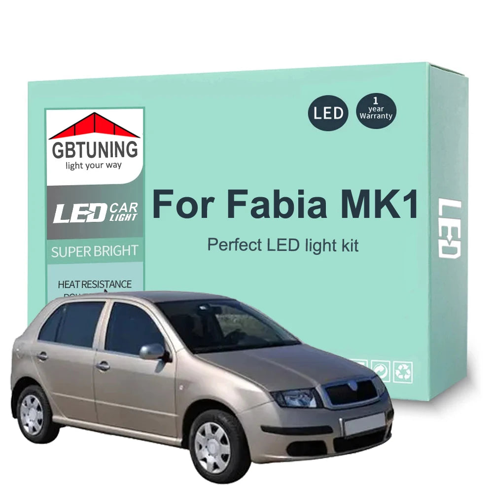 LED Interior Light Kit for Skoda Fabia MK1 6Y - Canbus Error-Free Bulbs | AUTOKITSHOP