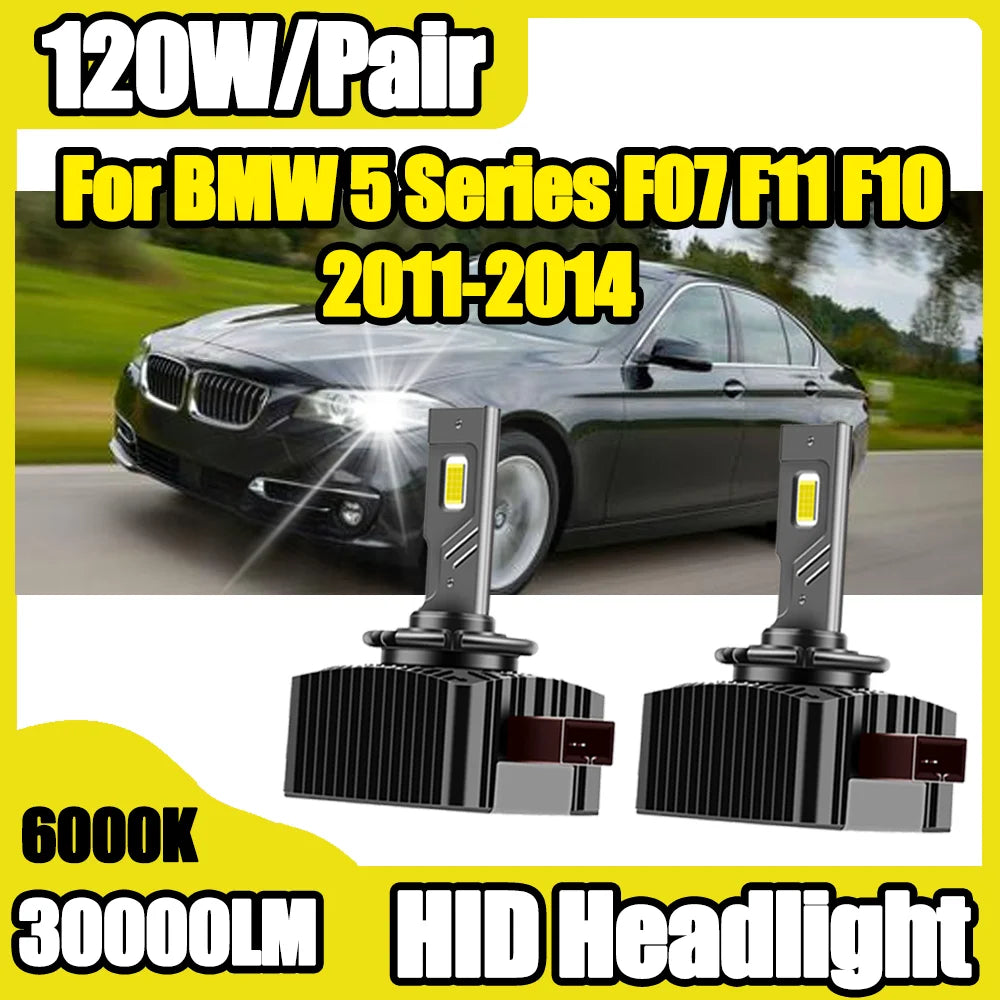 2X D1S 30000LM HID Xenon Headlamp Bulbs 6000K Canbus LED Headlights 120W Front Lamps 12V F