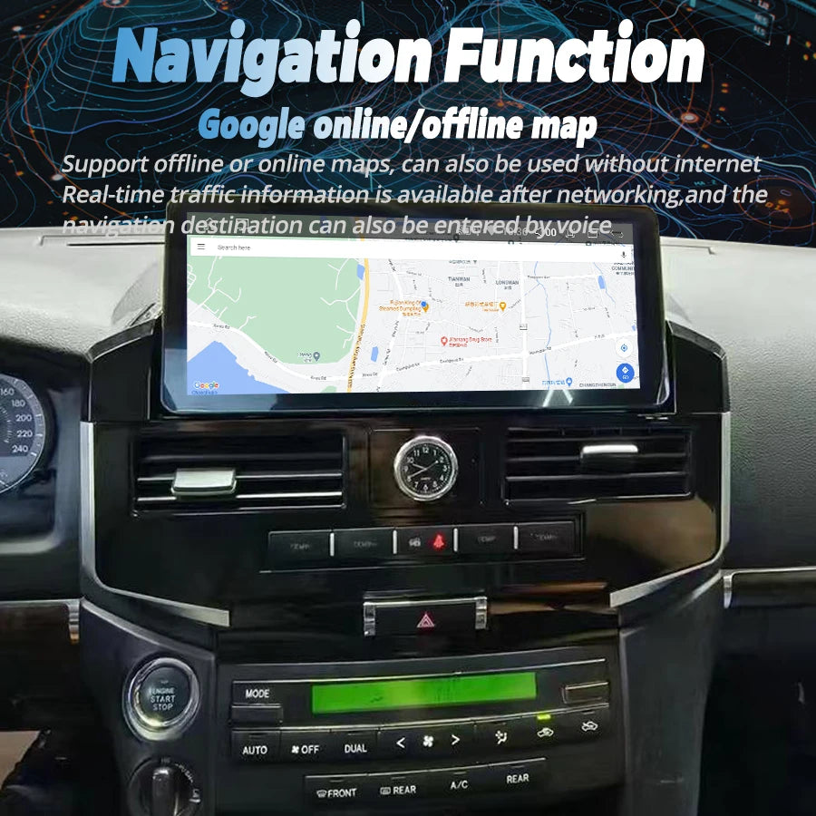 Android 15 For Toyota Land Cruiser 200 2008-2020 LC200 LC300 VX-R Stereo Car Multimedia Pl