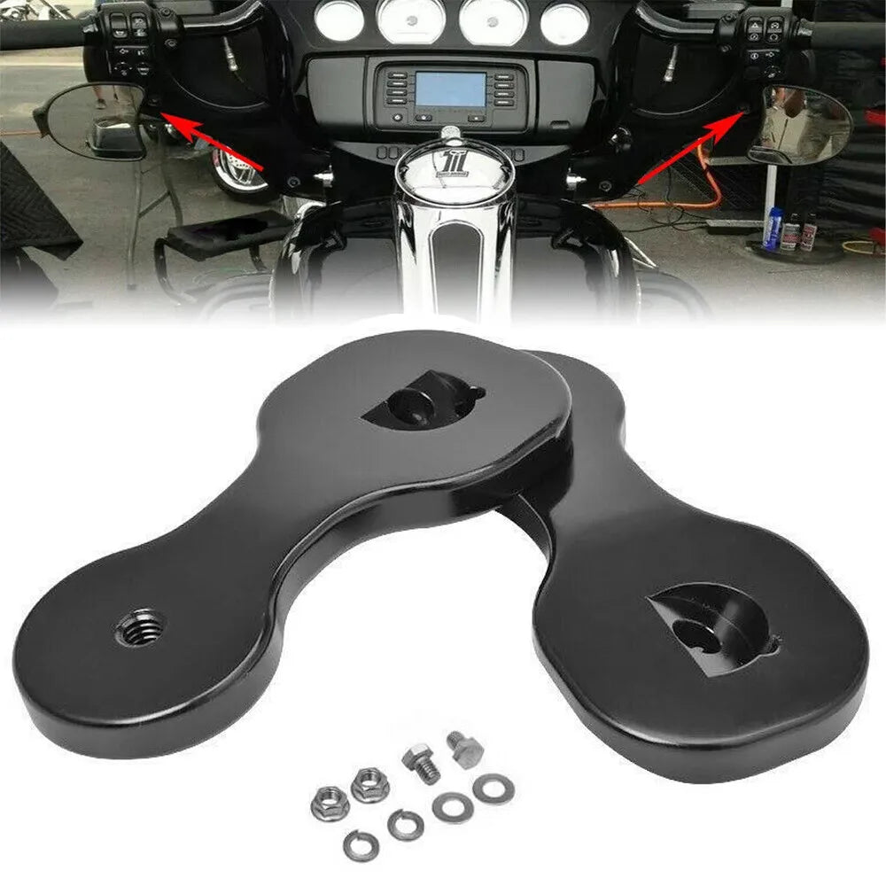 Motorcycle Rearview Mirror Adapter Mount Brackets For Harley CVO Touring Electra Street Glide 20 - Automotive LED Light