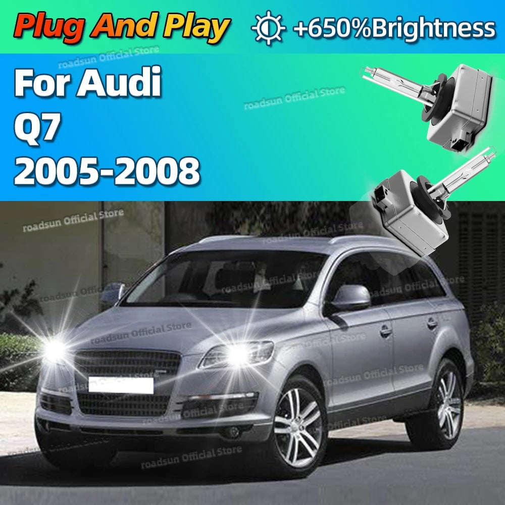 6000K HID Light Bulb Xenon White 35W Car Headlight D1S For Audi Q7 2005 2006 2007 2008 Plu