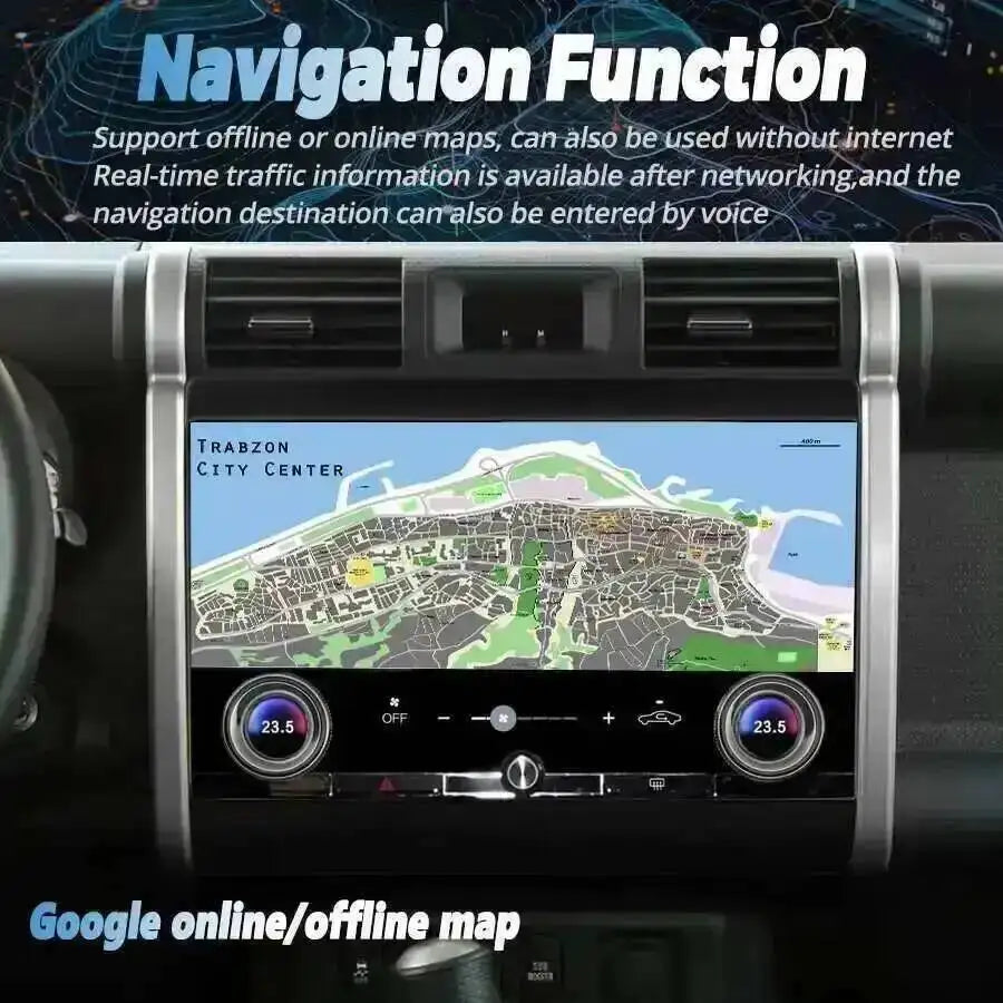 RDS BT Car Radio For Toyota FJ Cruiser 2007-2020 Android 14 GPS Navigation Stereo 13inch Q