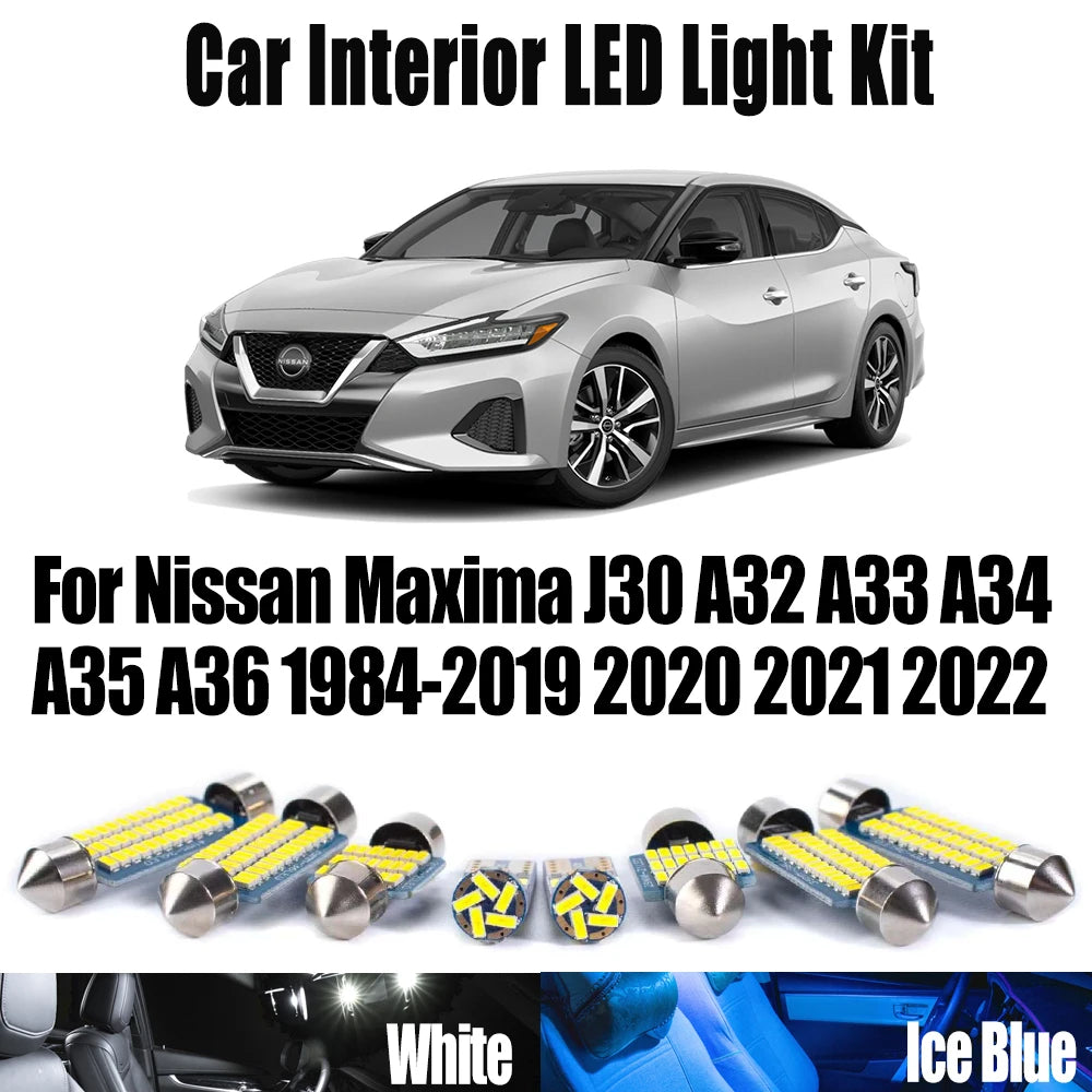LED Interior Light Kit for Nissan Maxima J30 A32 A33 A34 A35 A36 1984- 2017 - Canbus Dome Map Door Trunk Bulbs | AUTO...