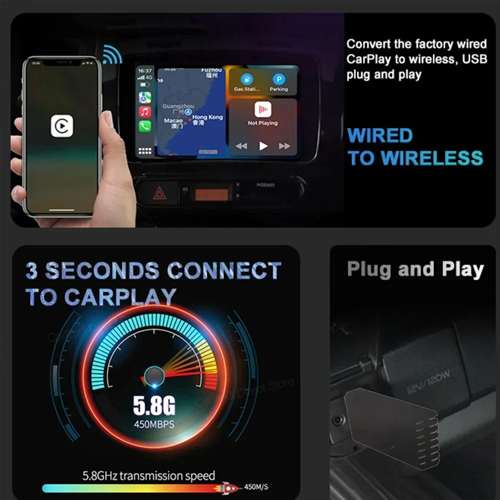 Plug and Play Wireless CarPlay Adapter For VW Volkswagen Golf Tiguan Lamando Lavida Polo U | AUTOKITSHOP