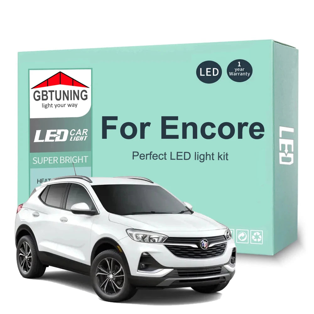 12-Piece LED Interior Light Kit for Buick Encore - Canbus Error-Free Bulbs | AUTOKITSHOP