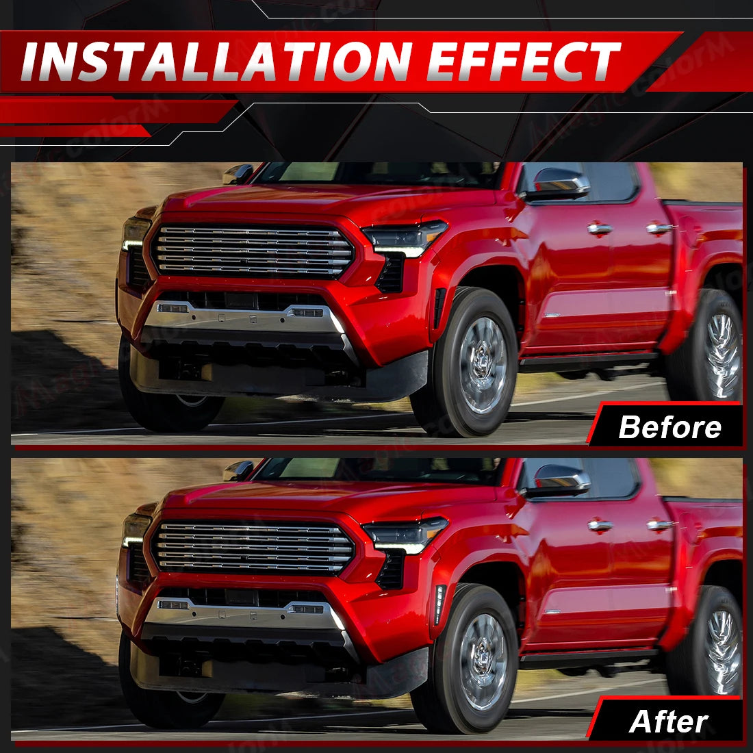 LED Front Wheel Arches Side Marker Light For Toyota Tacoma 2024 2025 2026 Front Fender Run | AUTOKITSHOP