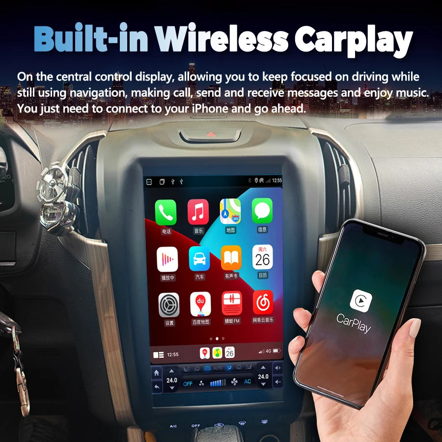 Android Carplay Navi Multimedia Player Stereo 11.6" For Chevrolet TrailBlazer Colorado 2 H