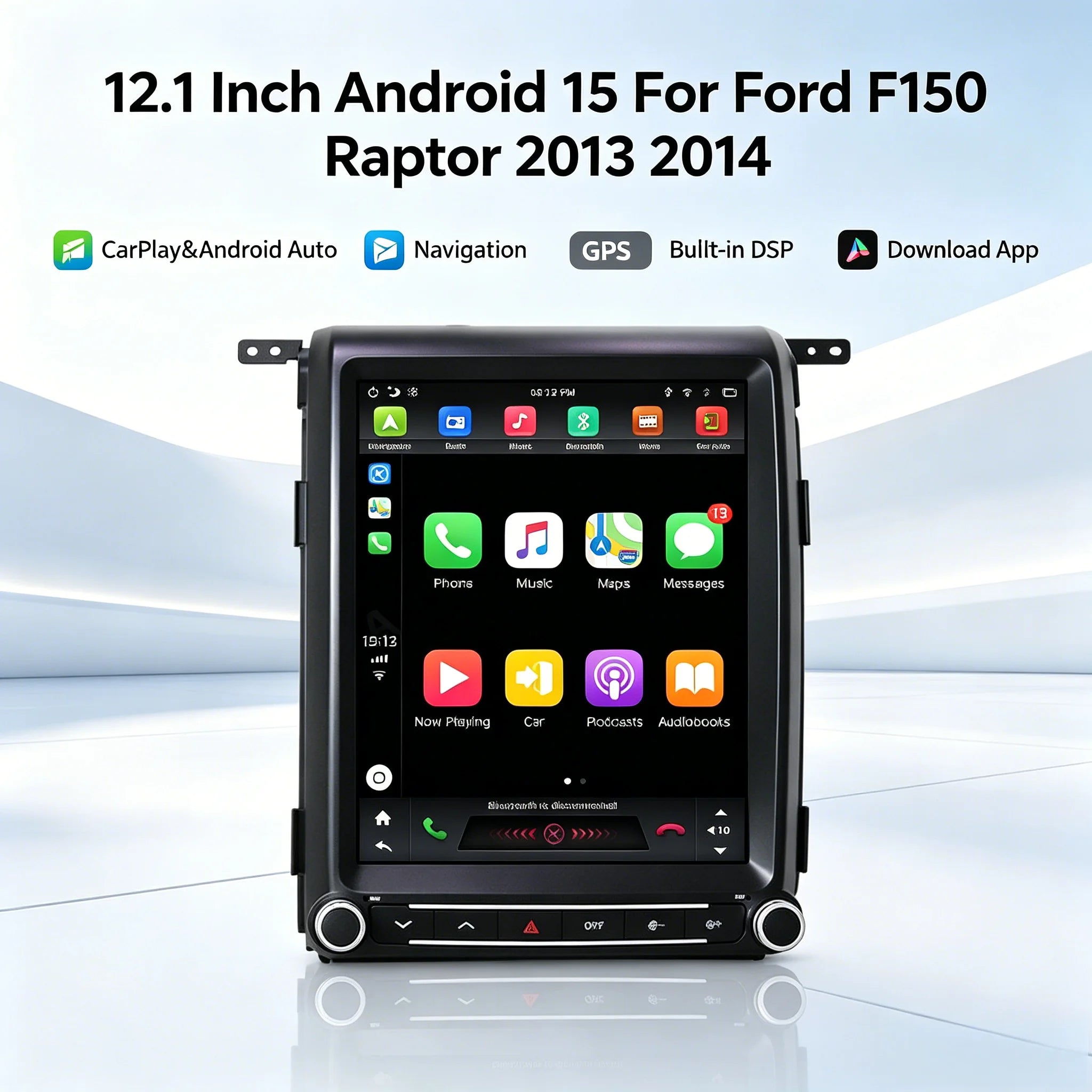 12.1 Inch Screen Car Radio For Ford Raptor 2014 F150 2013 for ford fx2 sport Android 13 GP