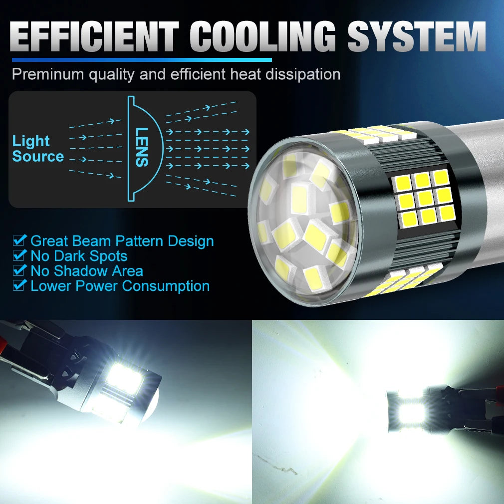 1156 BA15S P21W Led Light Canbus 2016 SMD BAU15S PY21W 7440 W21W WY21W T20 7443 W21 Revers