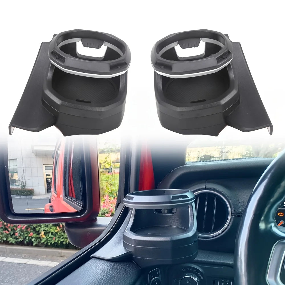 2pcs Car Door Cup Holder For Jeep Wrangler JL 4-Door JT Gladiator 2018-2023 Car  for Jeep 2018-2023 - Automotive LED Lig