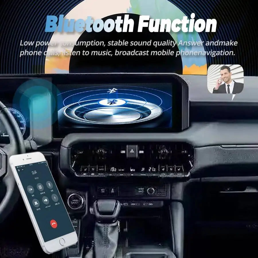 12.3'' QLED Screen for Toyota Prado Land Cruiser 250 LC250 2023 2024 Car Multimedia Video  | AUTOKITSHOP