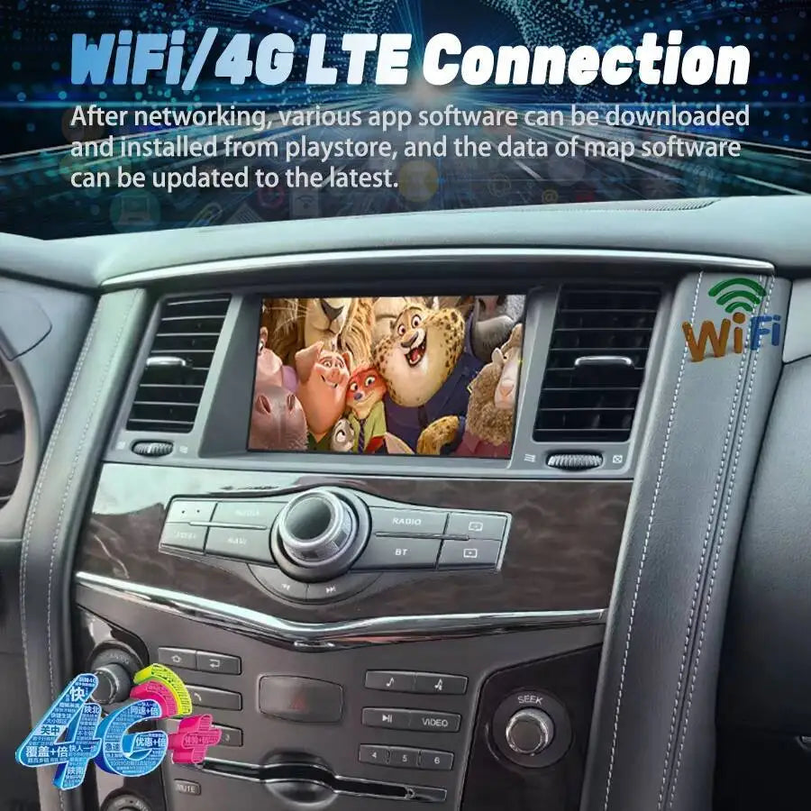 8+256G Android 14 Car Radio For Nissan Patrol Y62 Infiniti Qx56 QX80 2010+ Multimedia Auto | AUTOKITSHOP