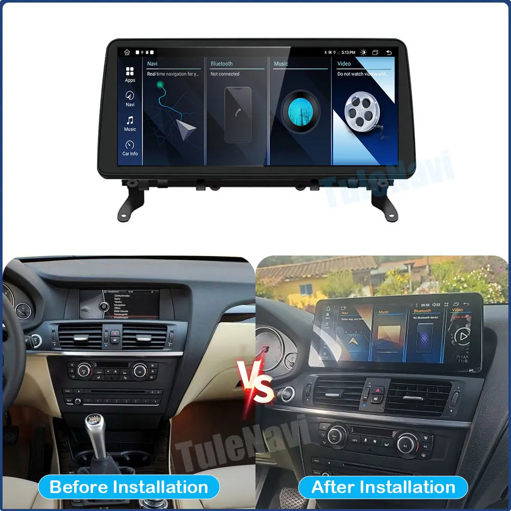 Android Head Unit 12.3inch For BMW X3 F26 X4 F26 2011-2018 CIC NBT EVO Car Radio Multimedi