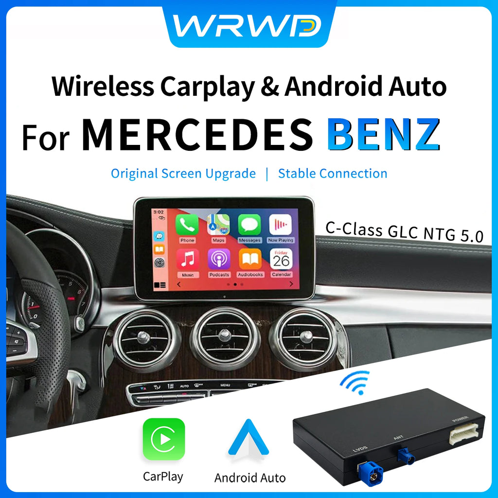 Wireless CarPlay For Mercedes Benz A CLA GLA W176 C-Class W205 GLC 2015-2018 with Android