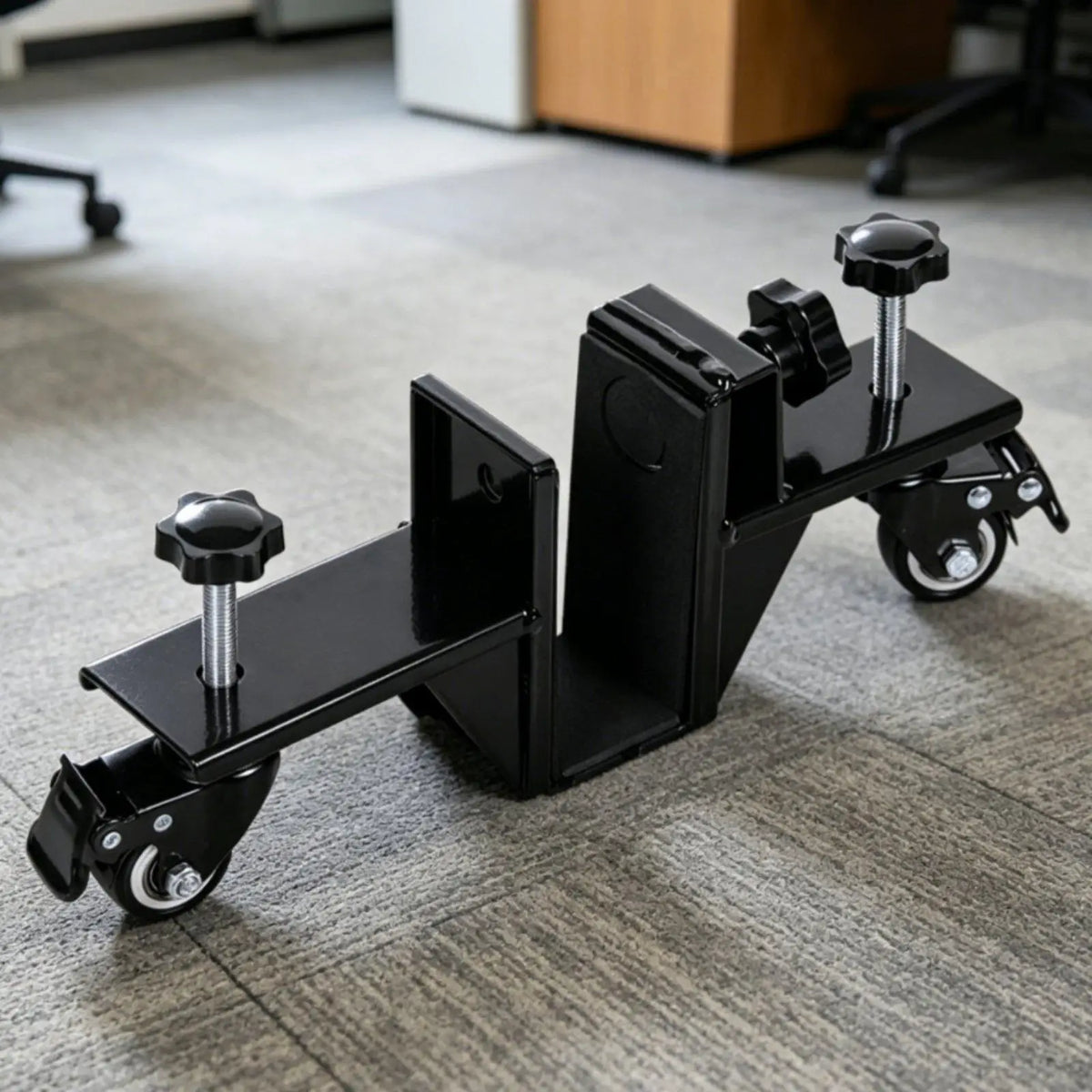 Adjustable Door Dolly Lockable Wheels Panel Dolly for Warehouse - Automotive LED Light