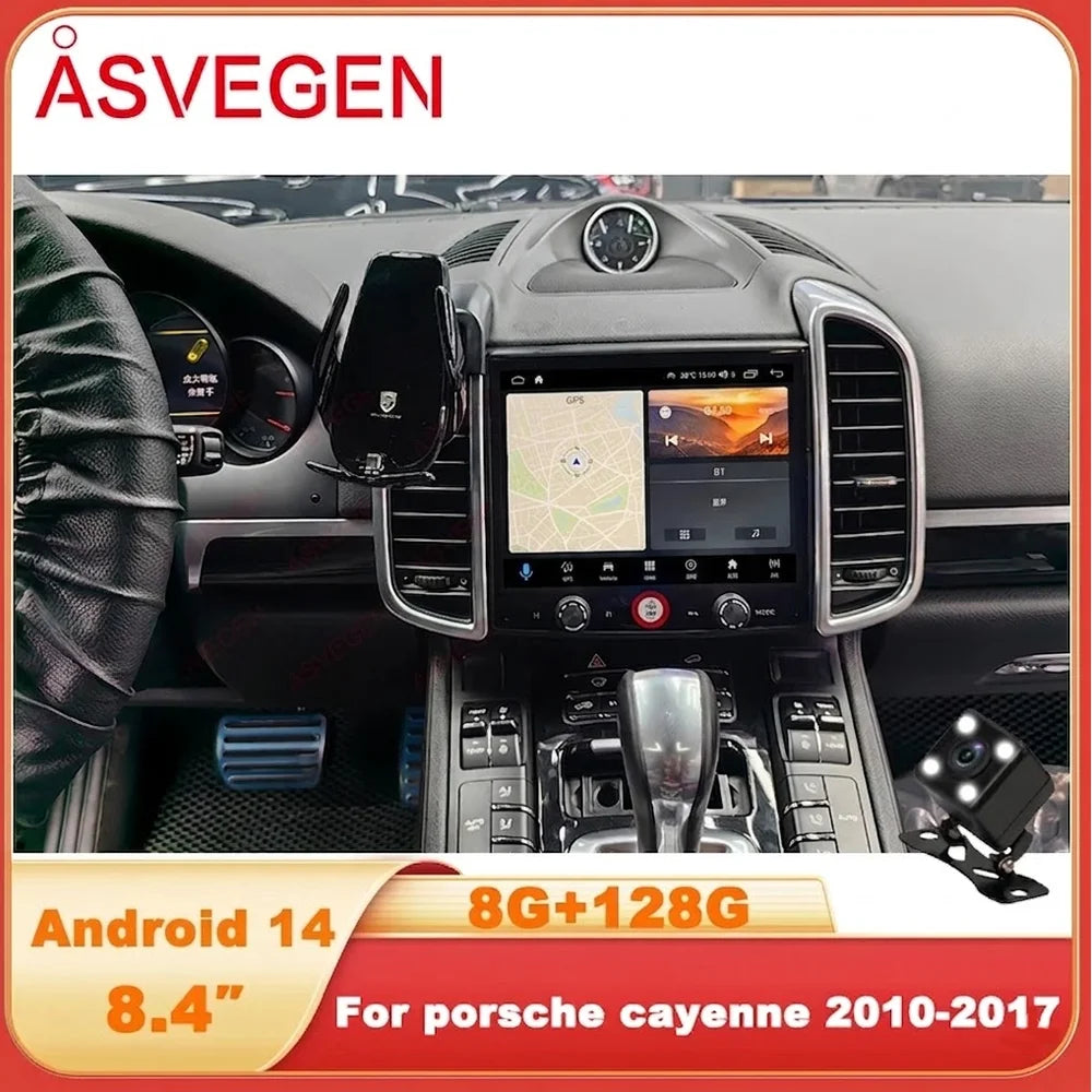8.4" Android 14 for Porsche Cayenne 958 2010-2017 Head Unit GPS Navigation 8-Core 2K Scree