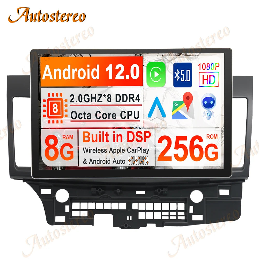 Carplay 13 Inch Auto Stereo Android 13 For Mitsubishi EVO 2007-2017 Car GPS Navigation Mul