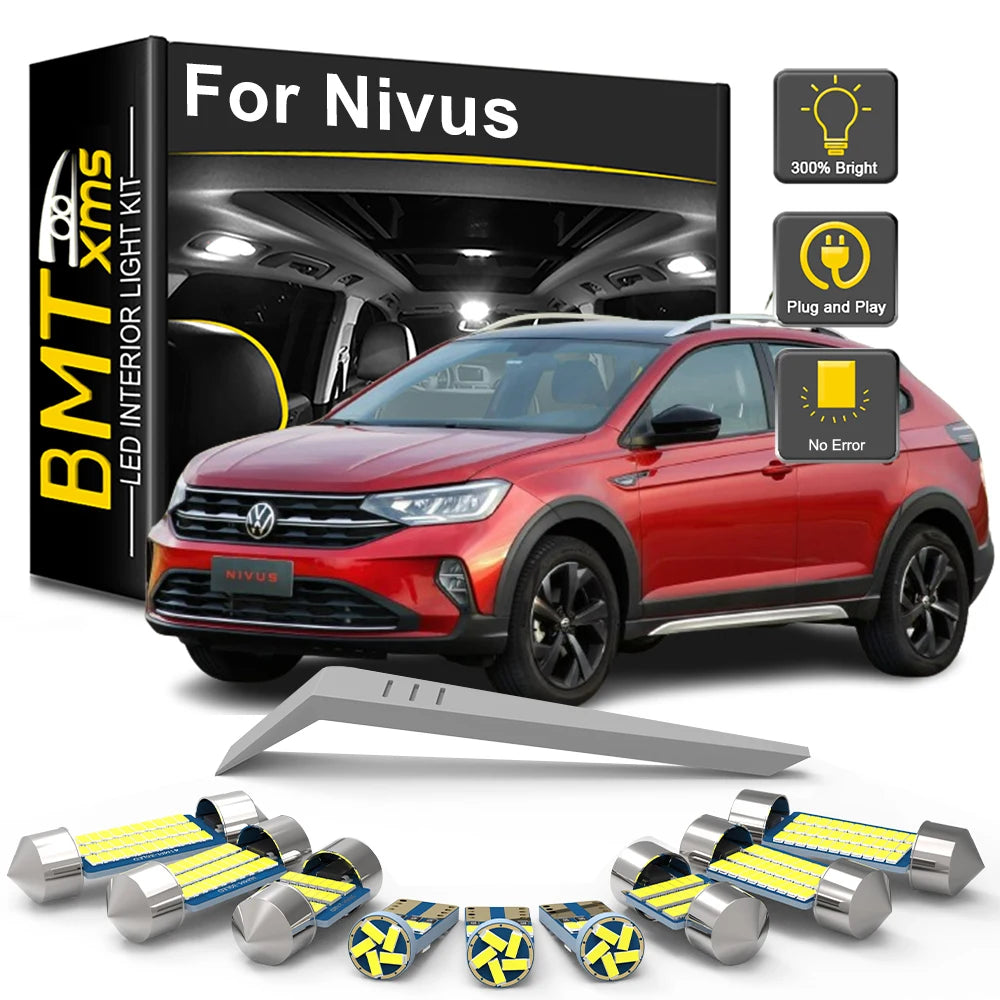 10-Piece LED Interior Light Kit for Volkswagen VW Nivus - Canbus Error-Free Bulbs | AUTOKITSHOP