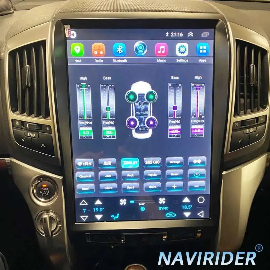 Android 14 Car Video Player screen Radio For Toyota Land Cruiser 200 LC200 2012 - 2008 IPS