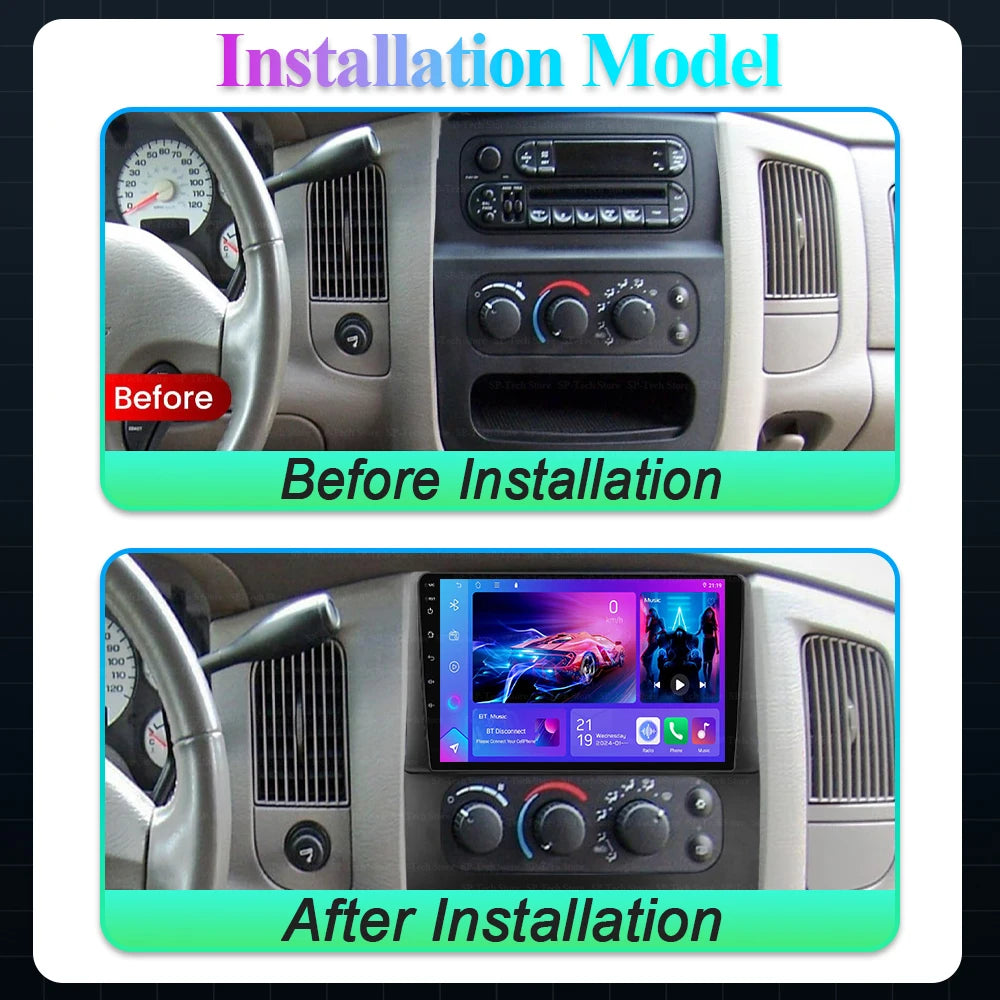 Car Radio Carplay For Dodge Ram 3 Dr Dh 2001-2006 Multimedia Video Player Android 16 Auto  | AUTOKITSHOP