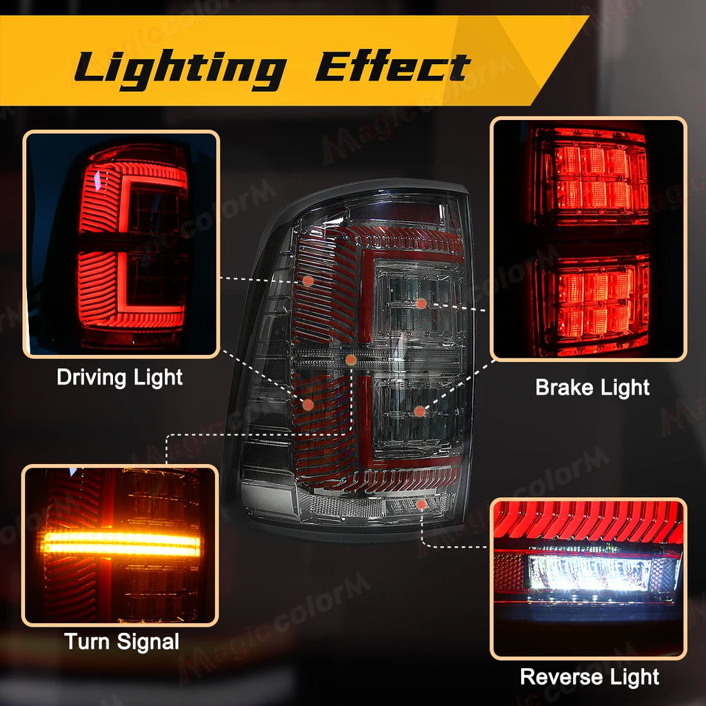 Pair of LED Tail Lamps For Dodge Ram 1500 2500 3500 2009 2010 2011 2012 - 2017 2018 Rear D | AUTOKITSHOP
