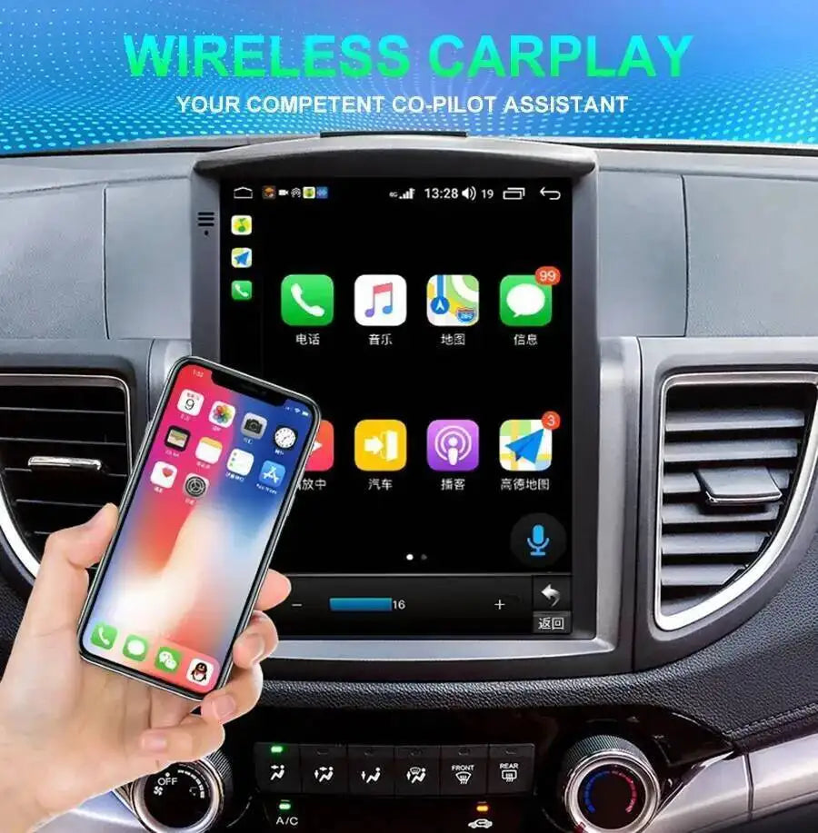 Vertical Screen For Honda CRV 2012 - 2016 2.0L 2.4L CR-V 10.4INCH GPS Navigation Android 1