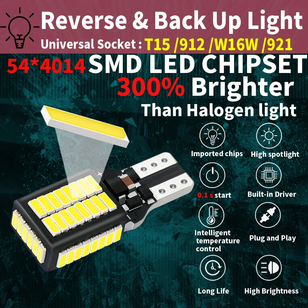 W16W T15 921 LED Canbus Reverse Light Blub Back Up Lamp For BMW E90 F10 E87 E60 F11 E61 F2