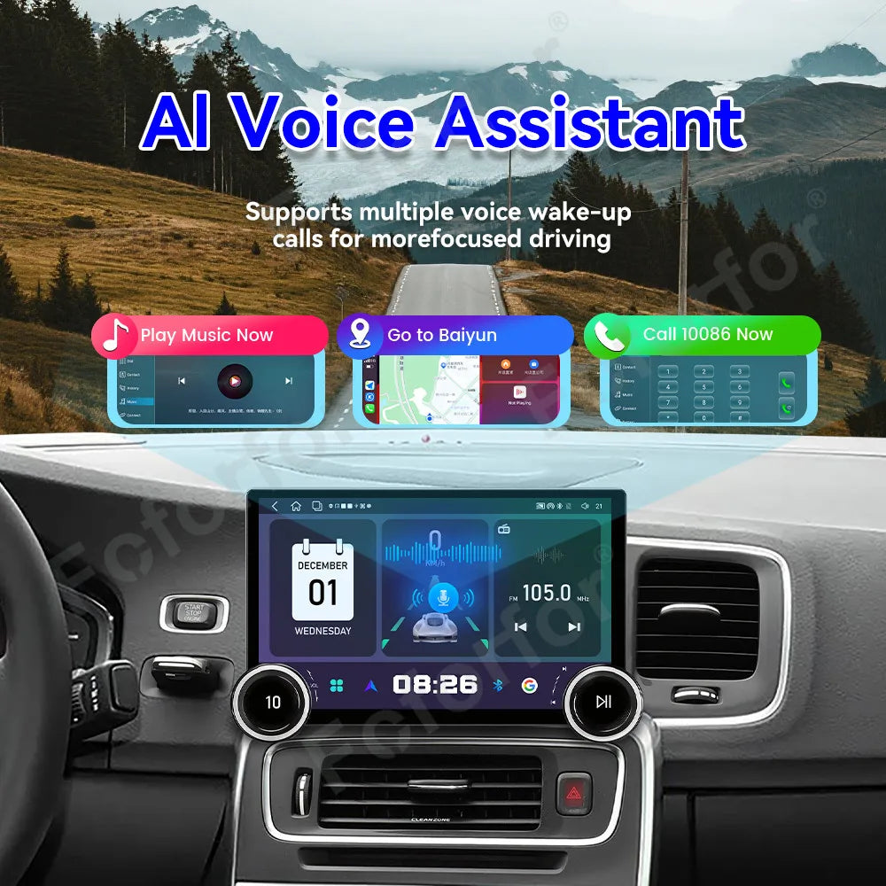 Modern Advanced 11.5 Inch Android 15 HD Touch Wireless CarPlay Android Auto GPS Navigation
