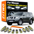 AutoKitShop 15Pcs LED Interior Light Kit For Nissan Pathfinder R51 2005 2006 2007 2008 for Nissan R51 - Canbus LED Car Light