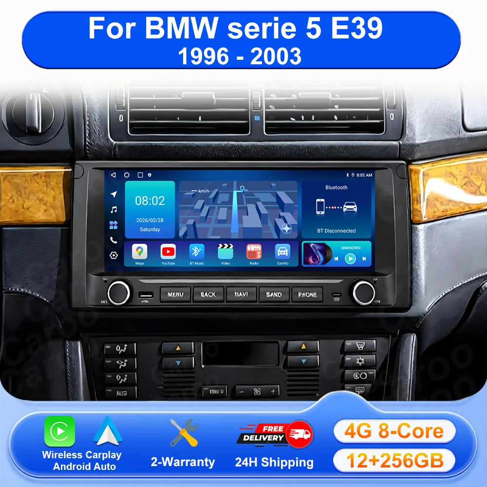 10.25Inch Android 16 For BMW serie 5 E39 1996 - 2003 Car DVD Carplay Multimedia Player Rad