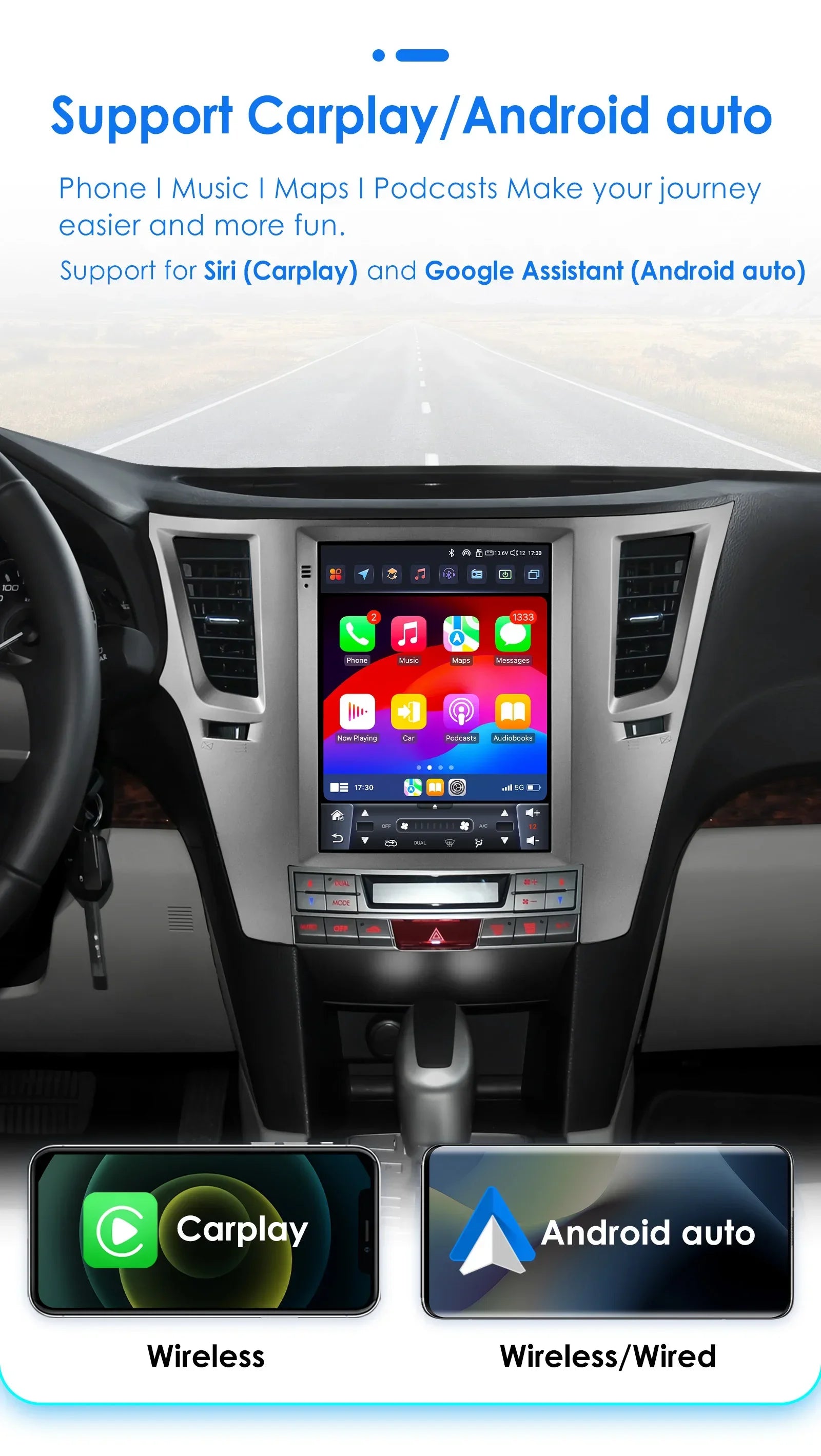 9.7"Android 13 Car radio DSP Carplay for Subaru Outback Impreza Legacy 2009-2014 Multimedi