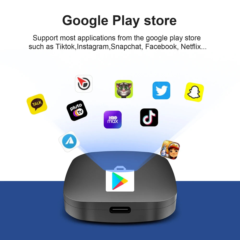 CarPlay Ai Box Android13 Tv Box Support Netflix YouTube Wireless Carplay Android Auto Car