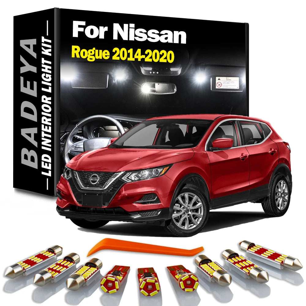 12-Piece LED Interior Light Kit for Nissan - Canbus Error-Free Interior Bulbs