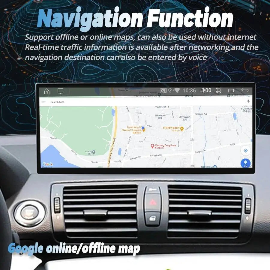 15.8'' Android 15Car Radio GPS Screen Navi Stereo Navirider 4G WIFI Dual System For BMW 1