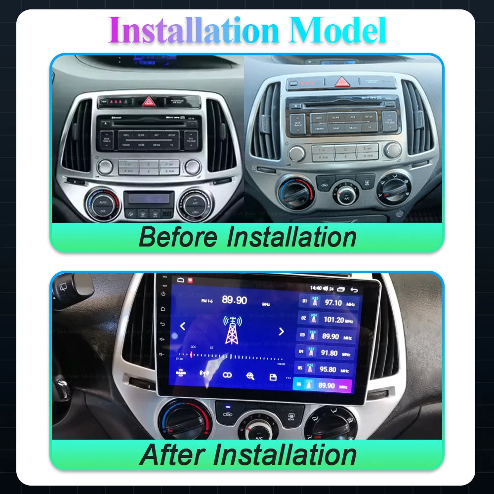 Android15 Car Radio For Hyundai I20 2010 2012 2013 2014 Multimedia Video Player Navigation | AUTOKITSHOP