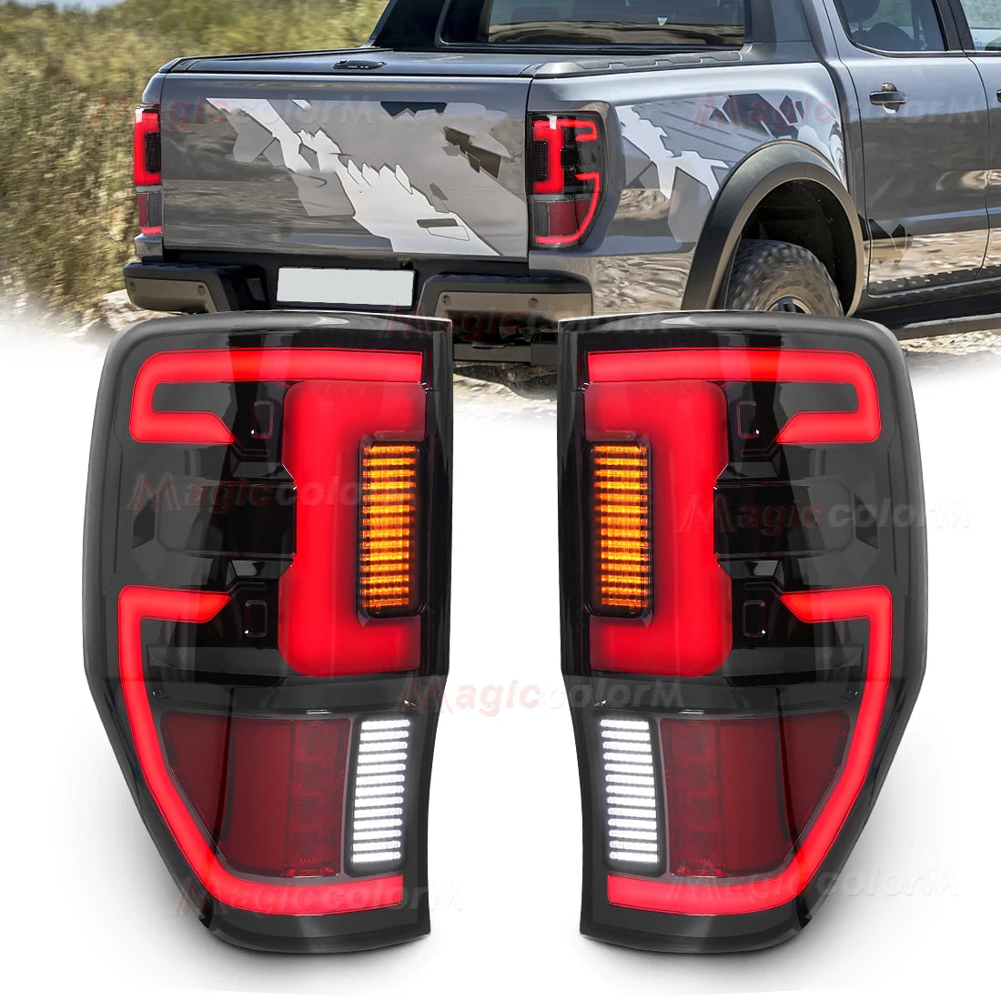 Left/Right Tail Lamps For Ford Ranger Raptor Wildtrak XLT XLS XL 2012 2013 - 2020 2021 Tur | AUTOKITSHOP