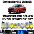 LED Interior Light Kit for Ssangyong Tivoli 2015- 2019 - Canbus Dome Map Door Trunk Bulbs | AUTOKITSHOP