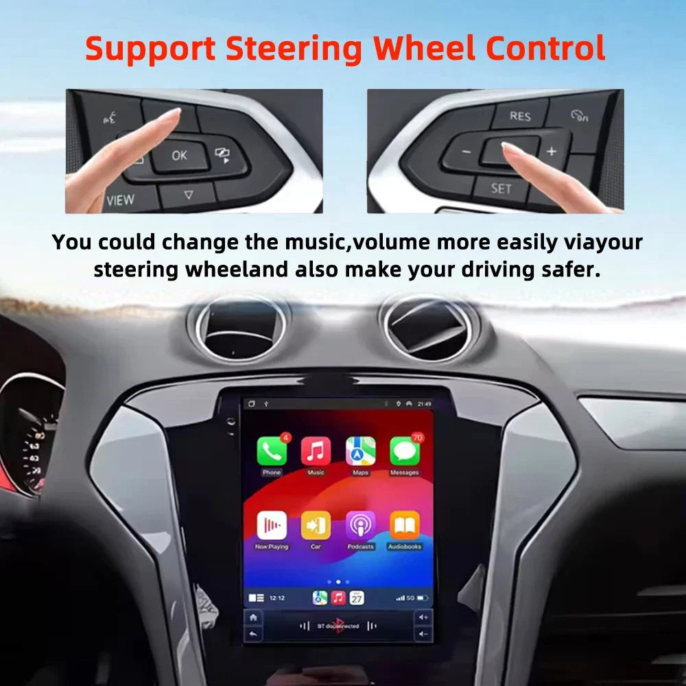 9.7 inch Android 16 Car Radio For Ford Mondeo MK4 Galaxy A/C 2011 - 2013 Multimedia Video